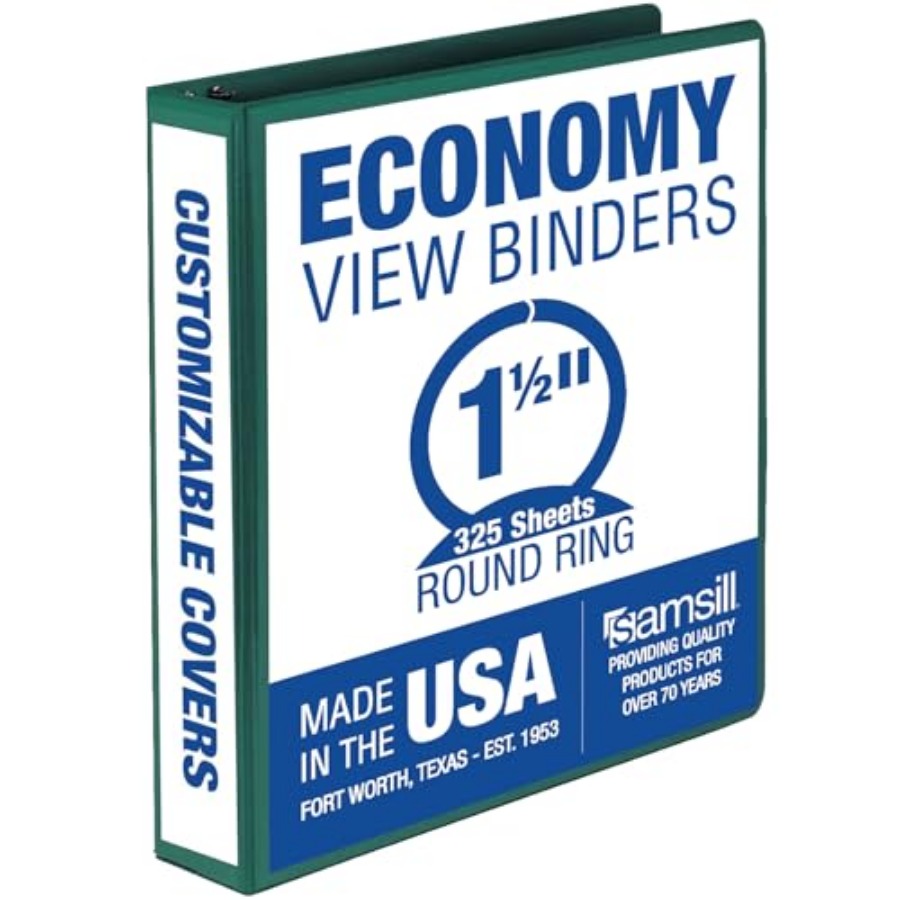 Home Office With View - 1.5 Inch 3 Ring Binder, Economy