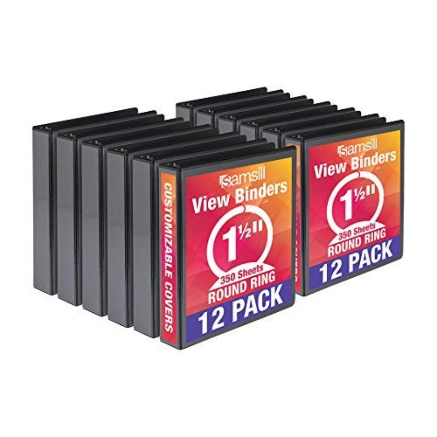 Home Office With View - 5 Ring Binders Economy Round Ring