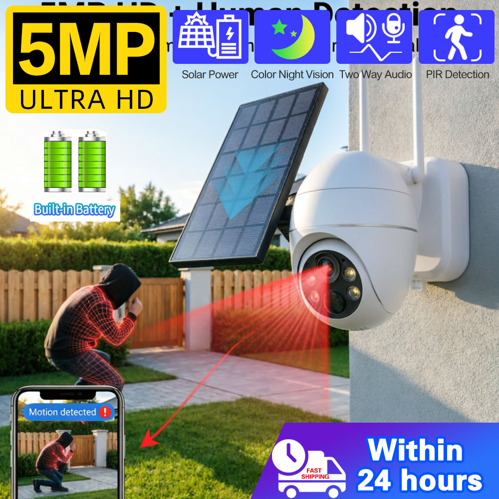 Home Office With View - 5MP Outdoor 4G SIM Card Solar-Powered