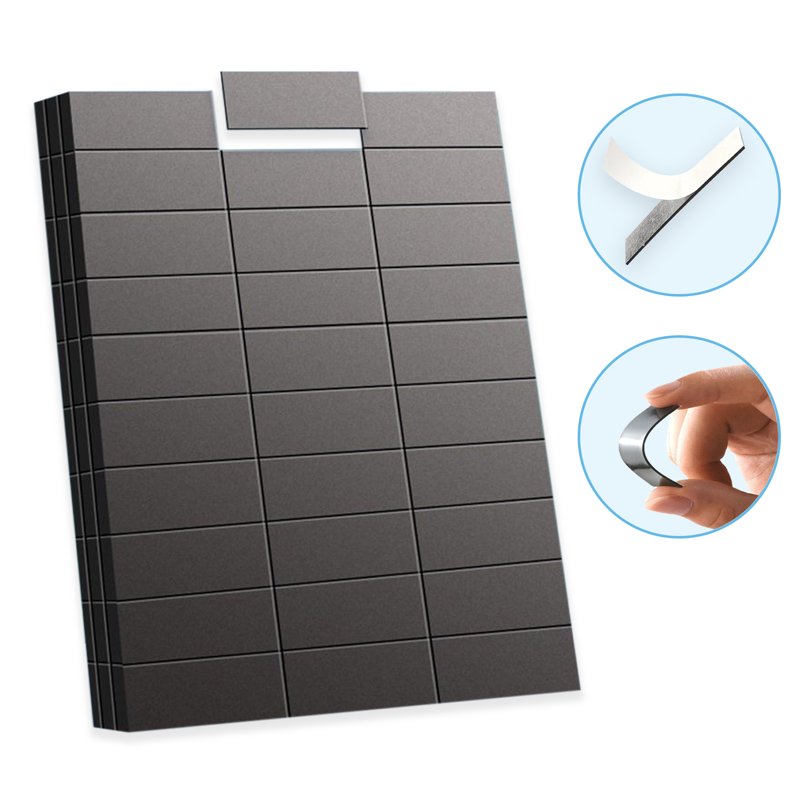 Whiteboard Magnetic - 90 Pcs/Set Flexible Self-Adhesive Mini Magnetic