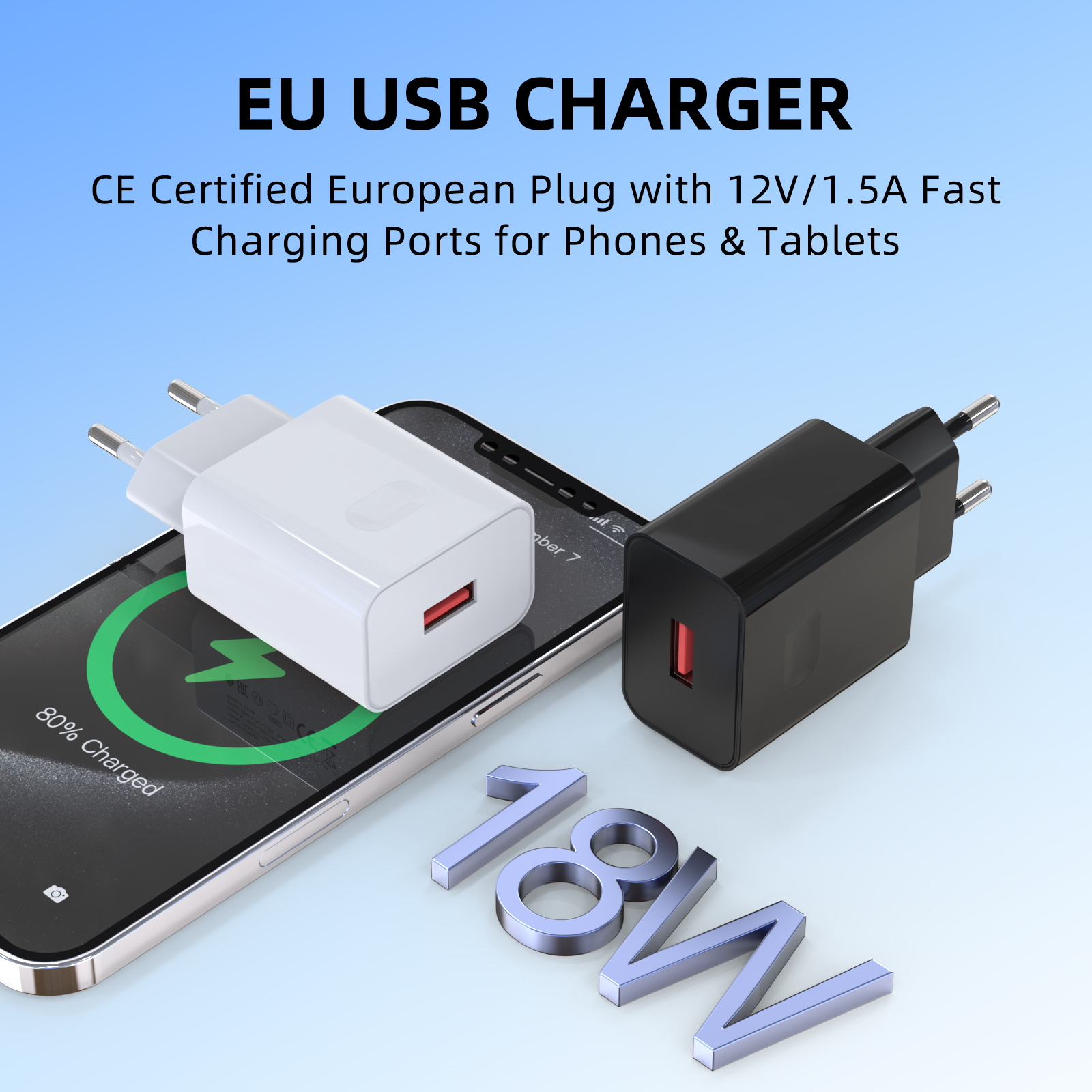 EU 18W QC3.0 Fast USB Wall Cha - Home Office Vivo recension och pris