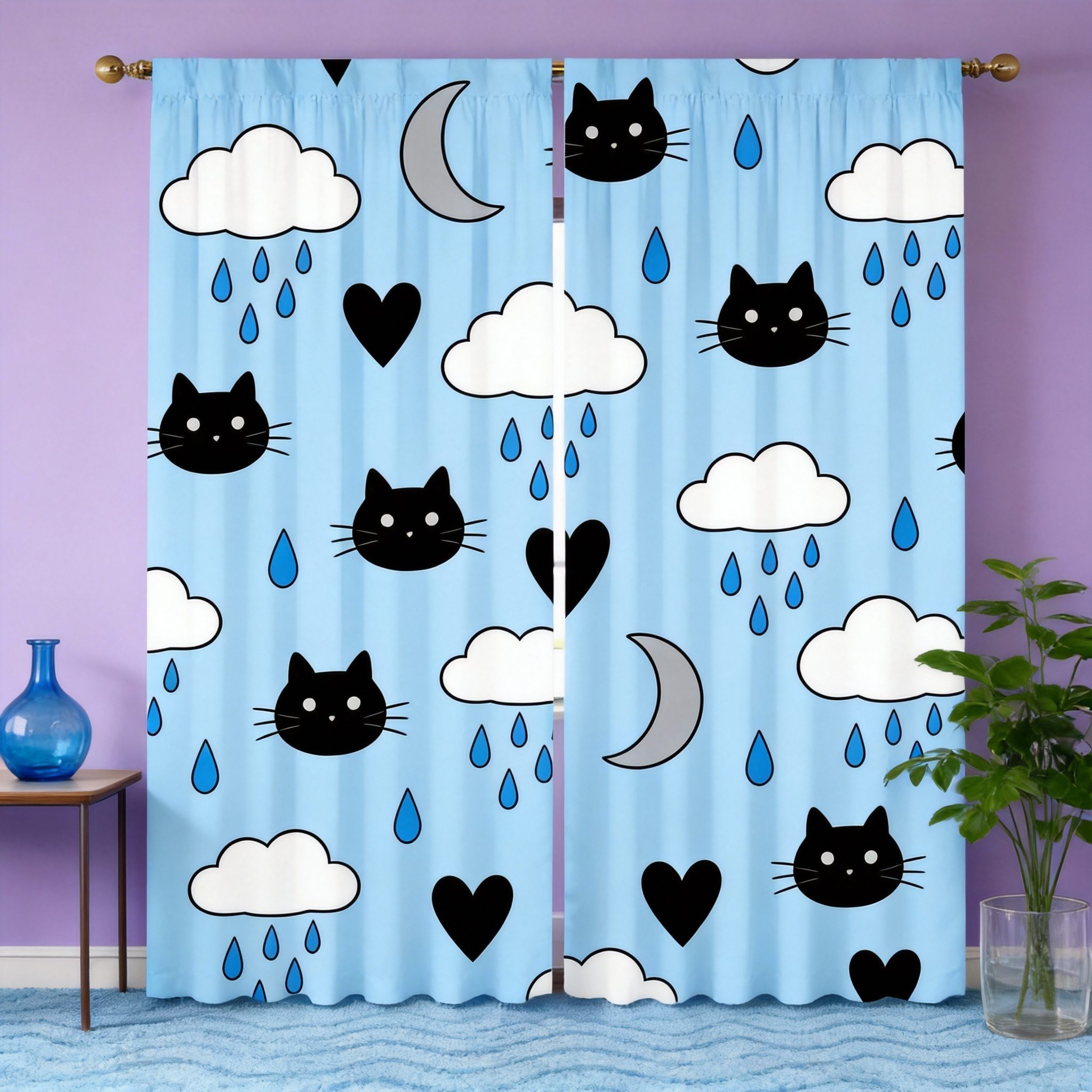 Graffiti Art Curtains 2pcs – B - Home Office Icon recension och pris