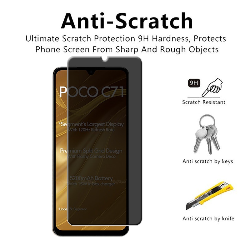 1-2-3-4Pcs For Poco C71 Glass  - Monitor Privacy Screen recension och pris