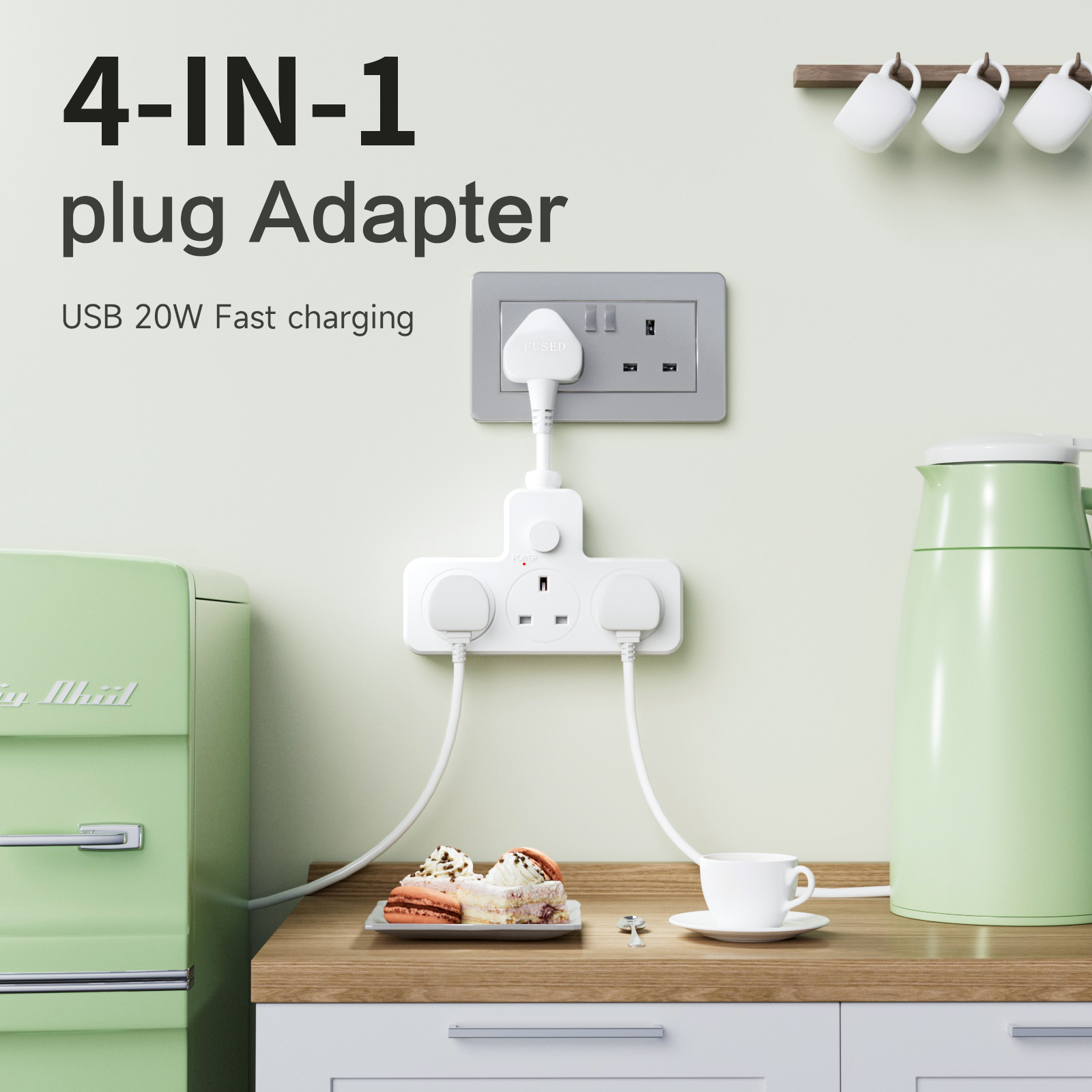 UK Power Plug Wall Outlet 13A  - Home Office In Uk recension och pris