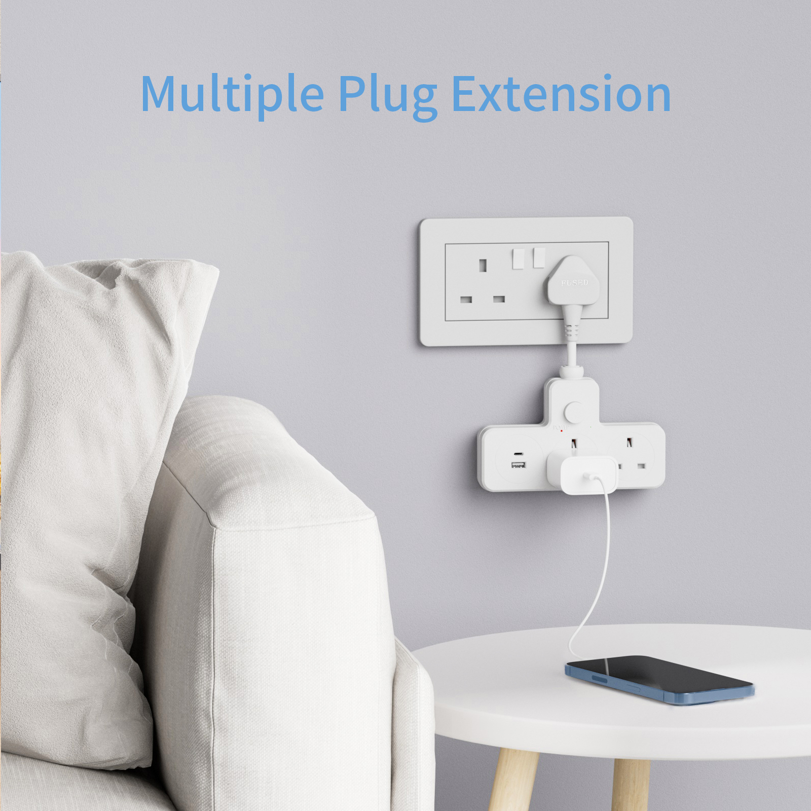 UK Power Plug Wall Outlet 13A  - Home Office In Uk recension och pris