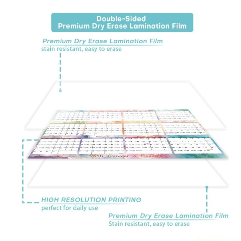2026 Double Sided Erasable Cal - Home Office With View recension och pris