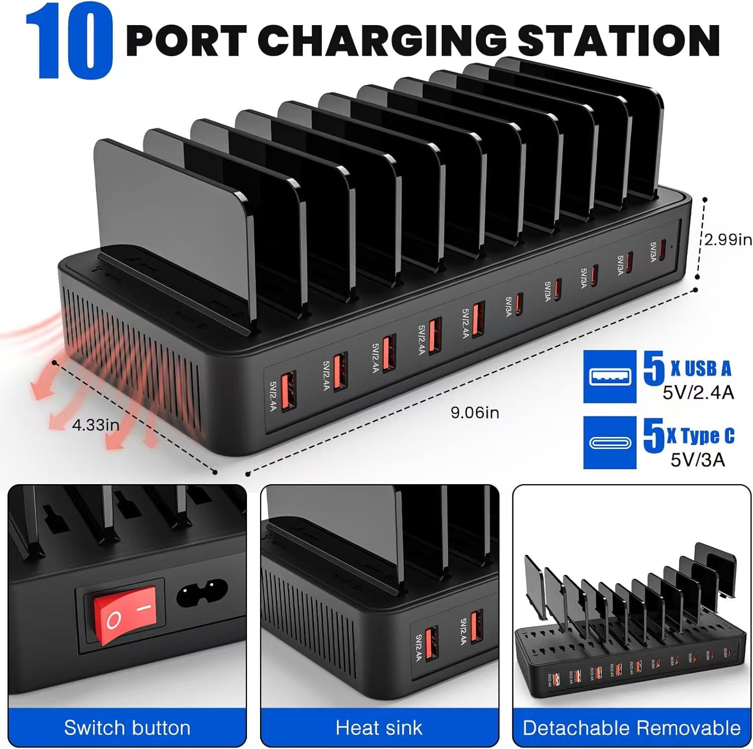 100W Multi-Functional Charger  - Home Office Vivo recension och pris