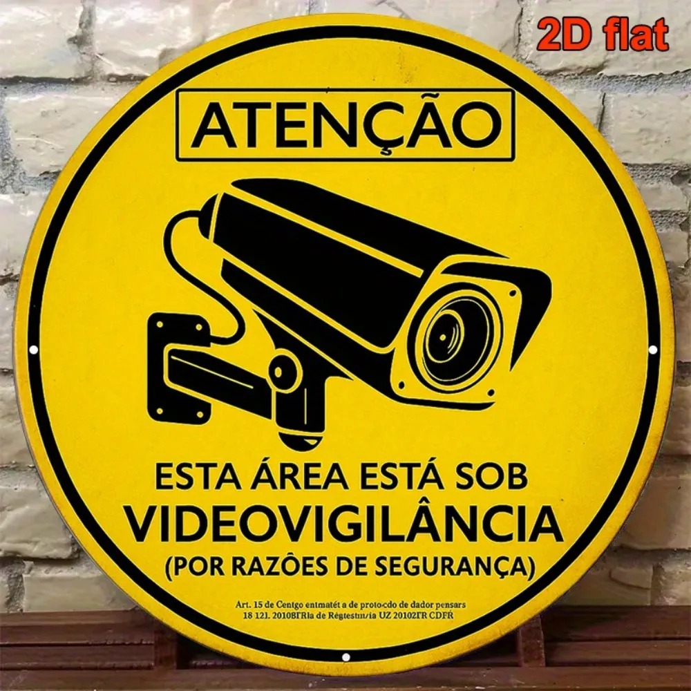 Warning Sign 8in Round Metal P - Home Office Icon recension och pris