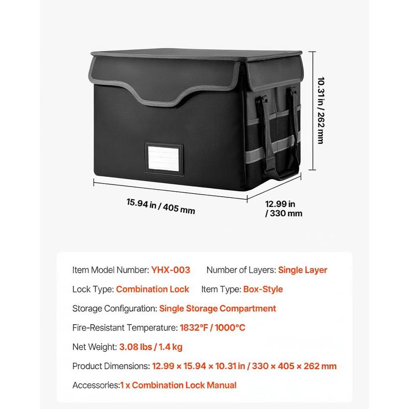 Fireproof Document Box, 1832 ℉ - Home Office Passport recension och pris