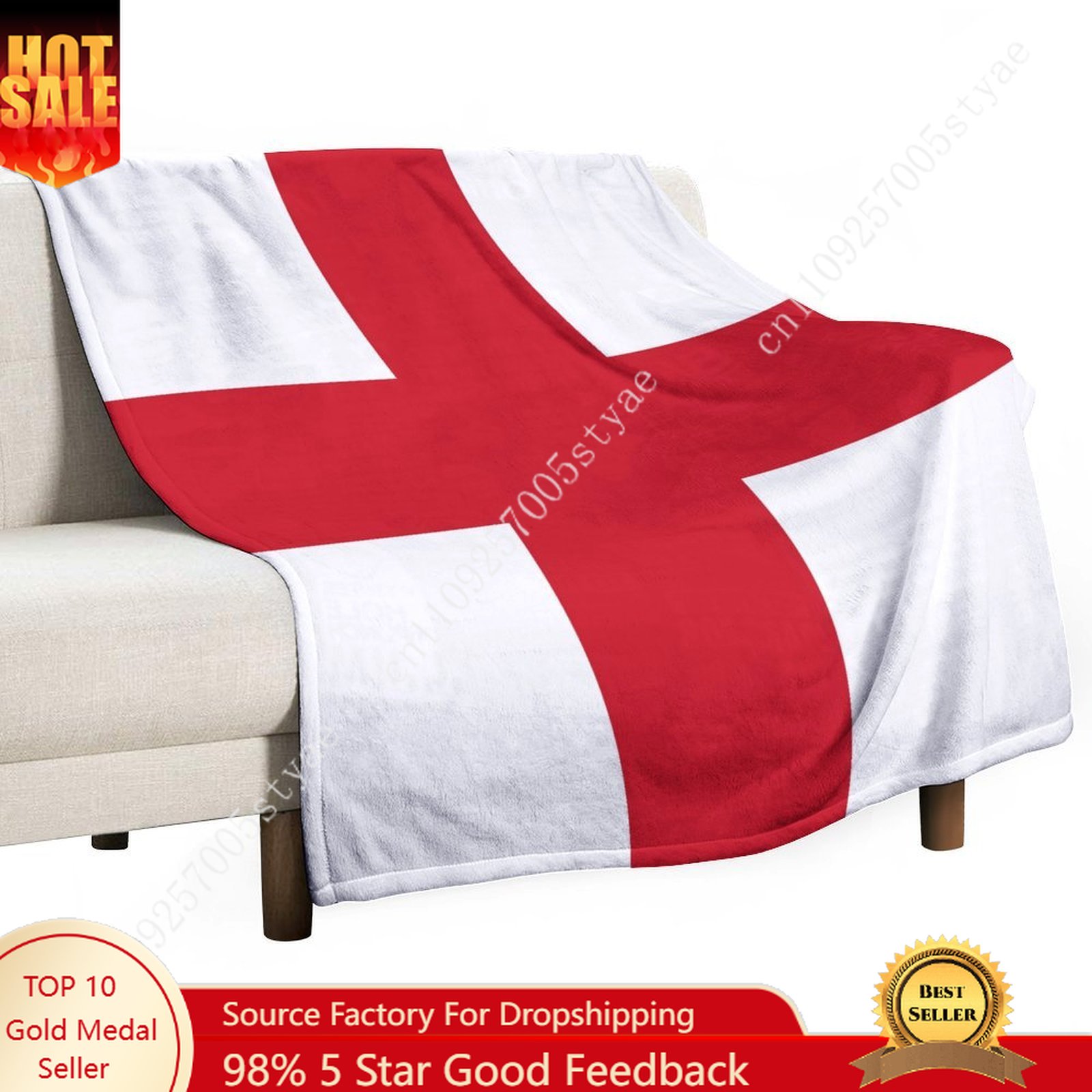 England Flag Flannel Blankets  - Home Office England recension och pris