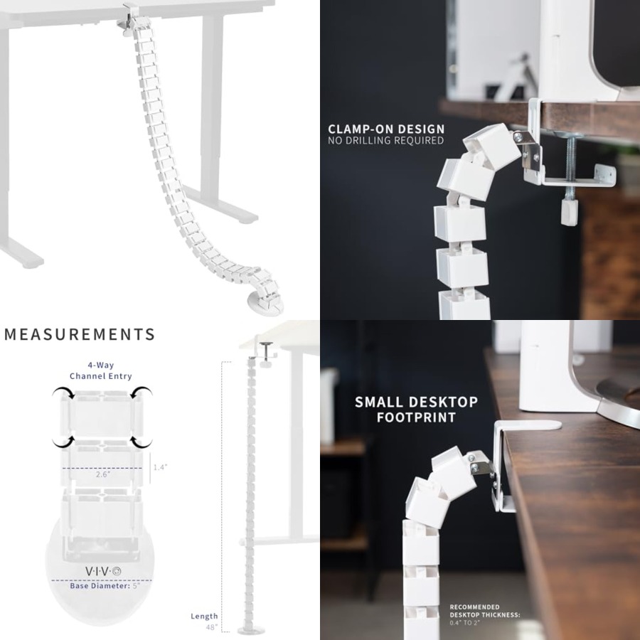 VIVO No Drill Clamp-on Desk Ve - Home Office Vivo recension och pris