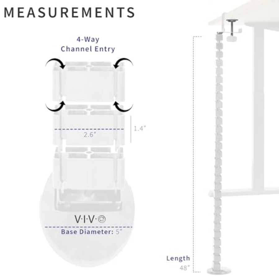 VIVO No Drill Clamp-on Desk Ve - Home Office Vivo recension och pris