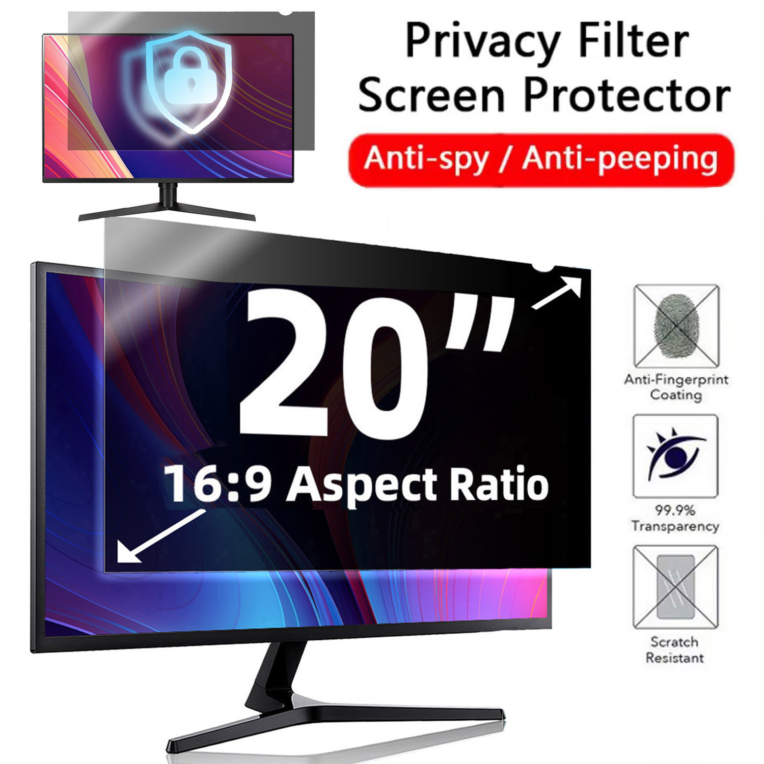 20 Inch Computer Privacy Scree - Monitor Privacy Screen recension och pris