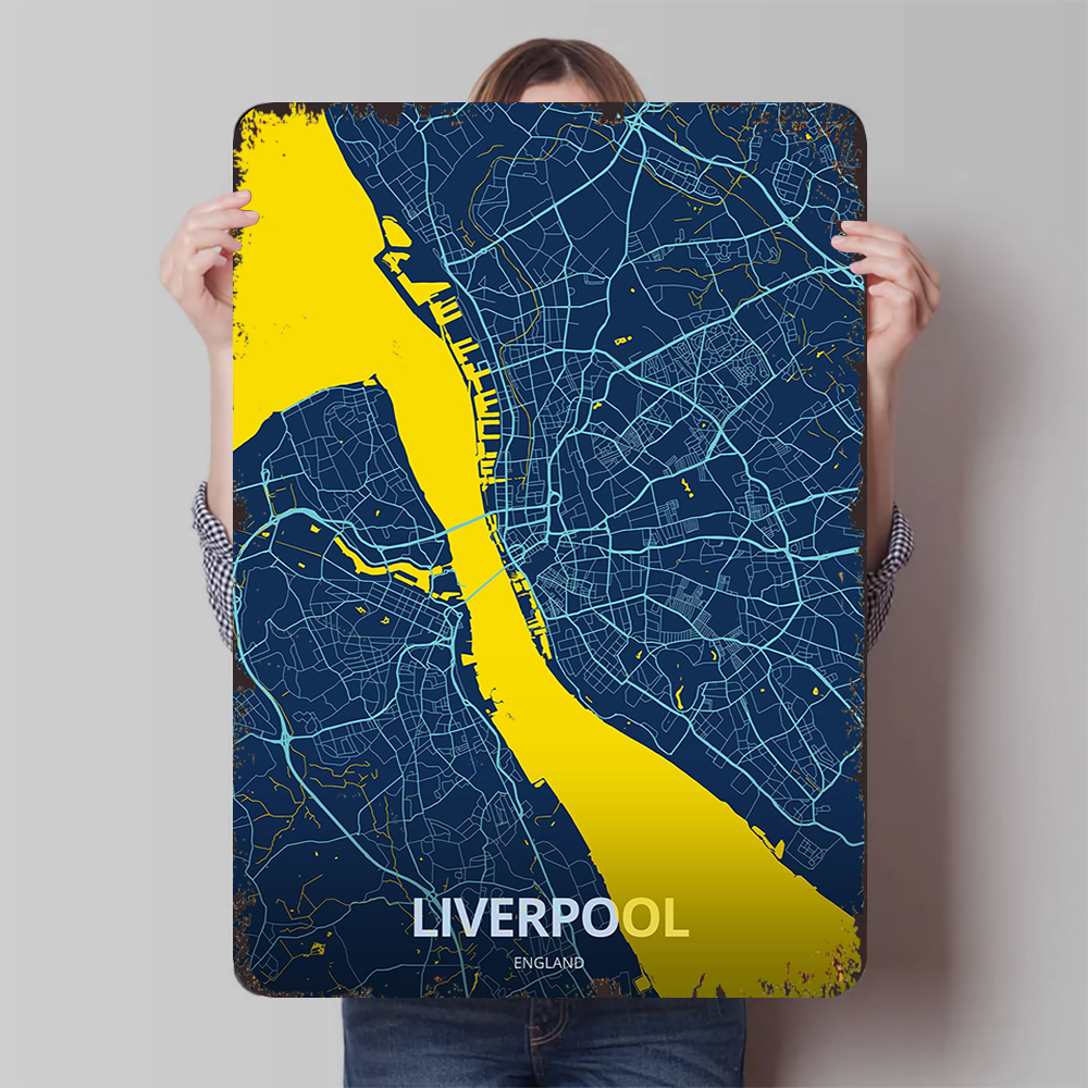 Liverpool England City Map Met - Home Office England recension och pris