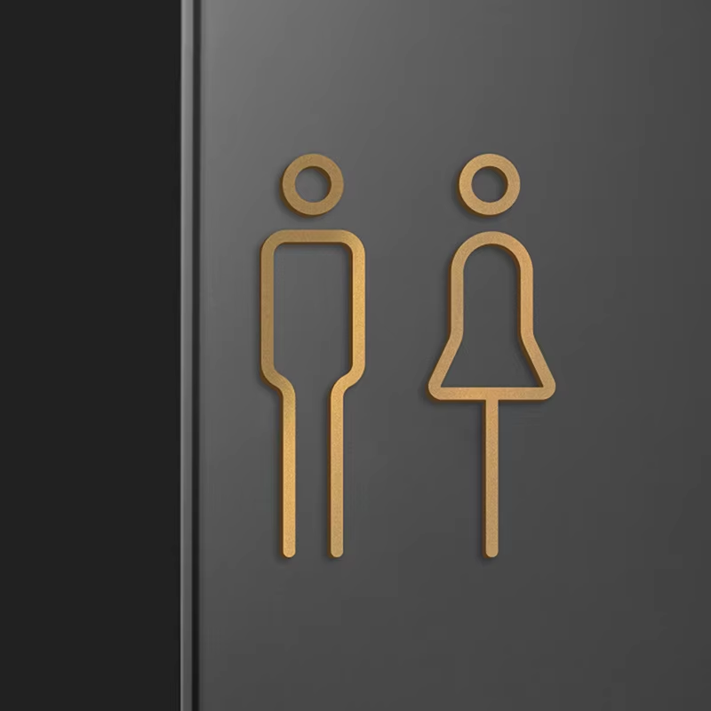Acrylic Restroom Sign, Clear B - Home Office Icon recension och pris