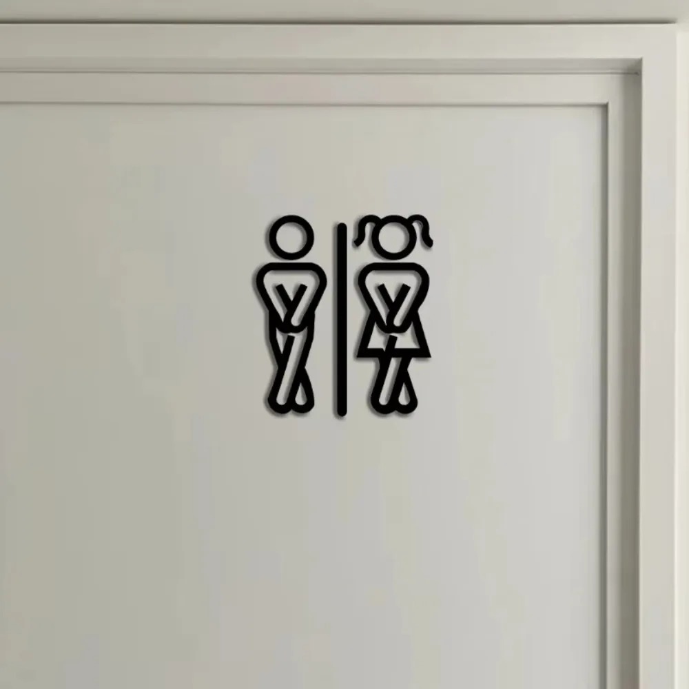 Acrylic Restroom Sign, Clear B - Home Office Icon recension och pris