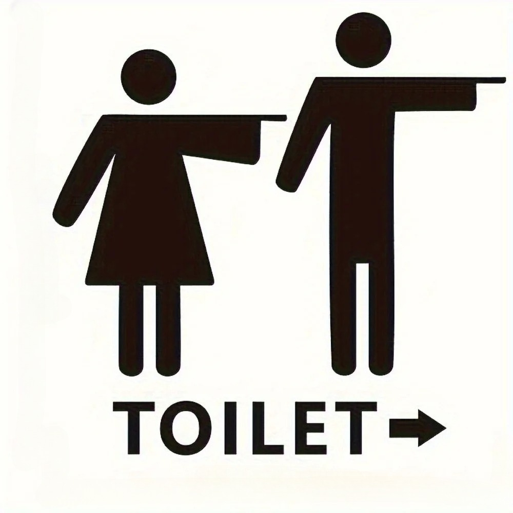 Acrylic Restroom Sign, Clear B - Home Office Icon recension och pris