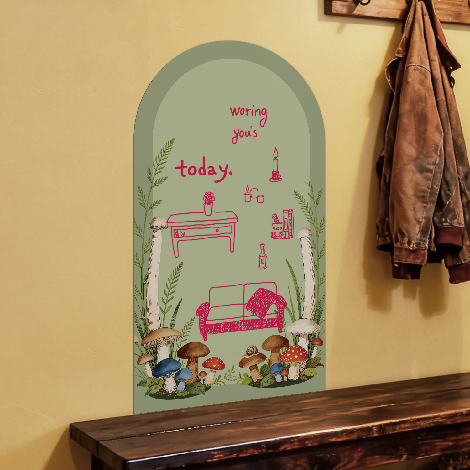 Arched Floral Magnetic Whitebo - Whiteboard Magnetic recension och pris