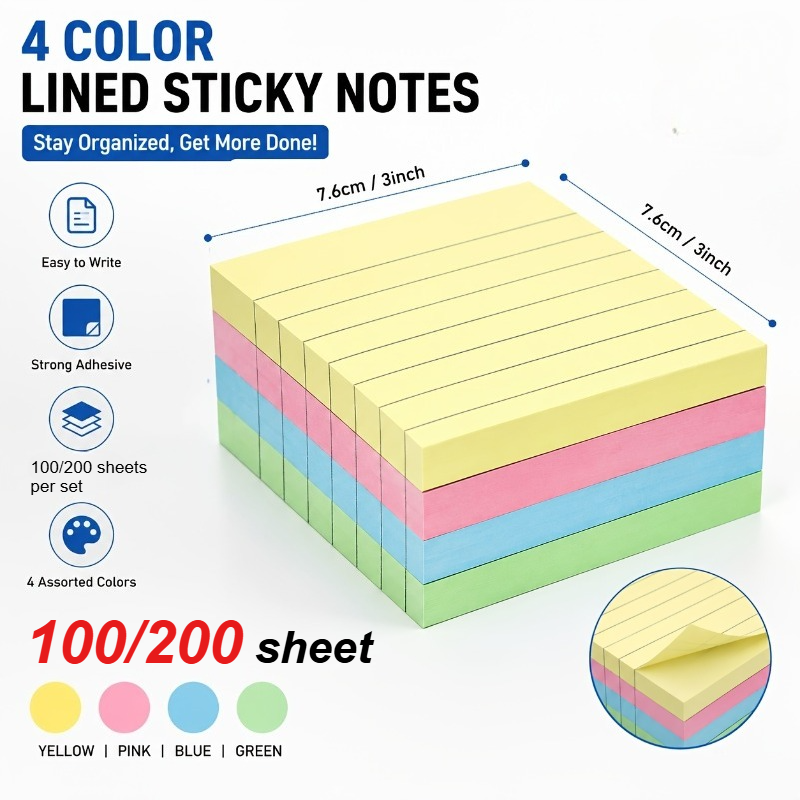 100/200 PCS Color Thick Sticky - Sticky Note Dispenser recension och pris