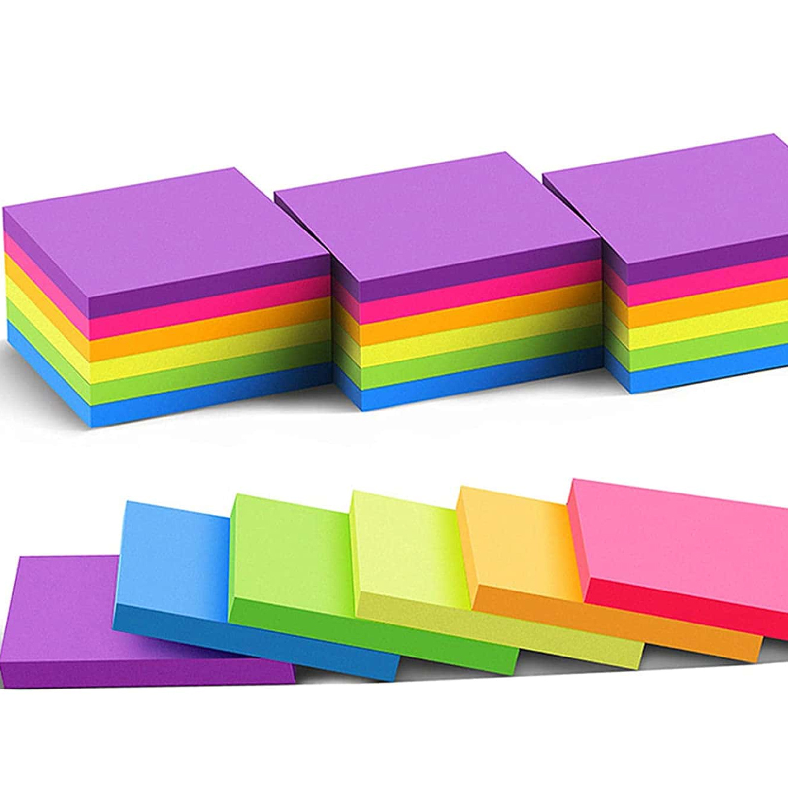 6 Pcs Fluorescent color 3*3inc - Sticky Note Dispenser recension och pris