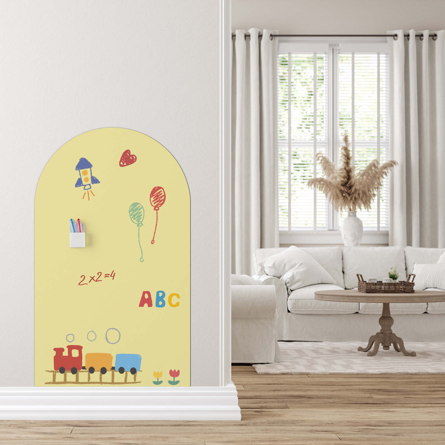 1 piece of arched decorative m - Whiteboard Magnetic recension och pris