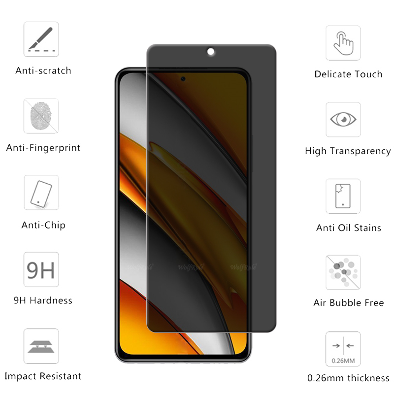 4Pcs For Poco F3 Glass Xiaomi  - Monitor Privacy Screen recension och pris