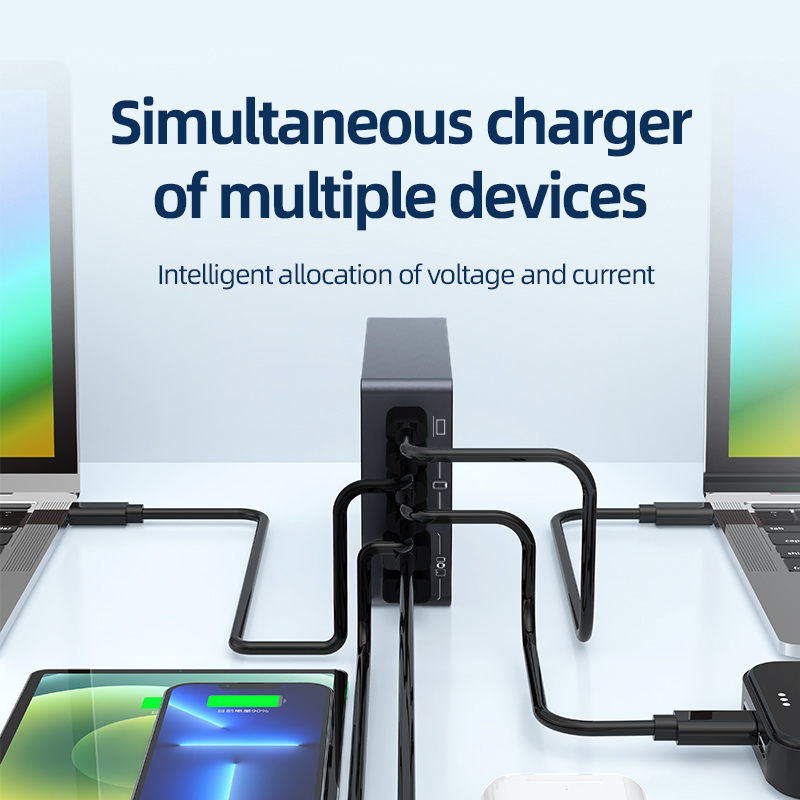 990W GaN Desktop Charger 6-Por - Home Office Vivo recension och pris