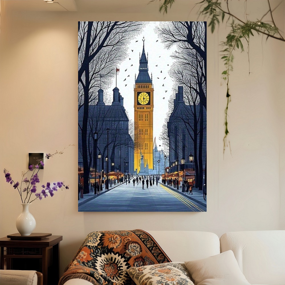 Framed London Streetscape Canv - Home Office Icon recension och pris
